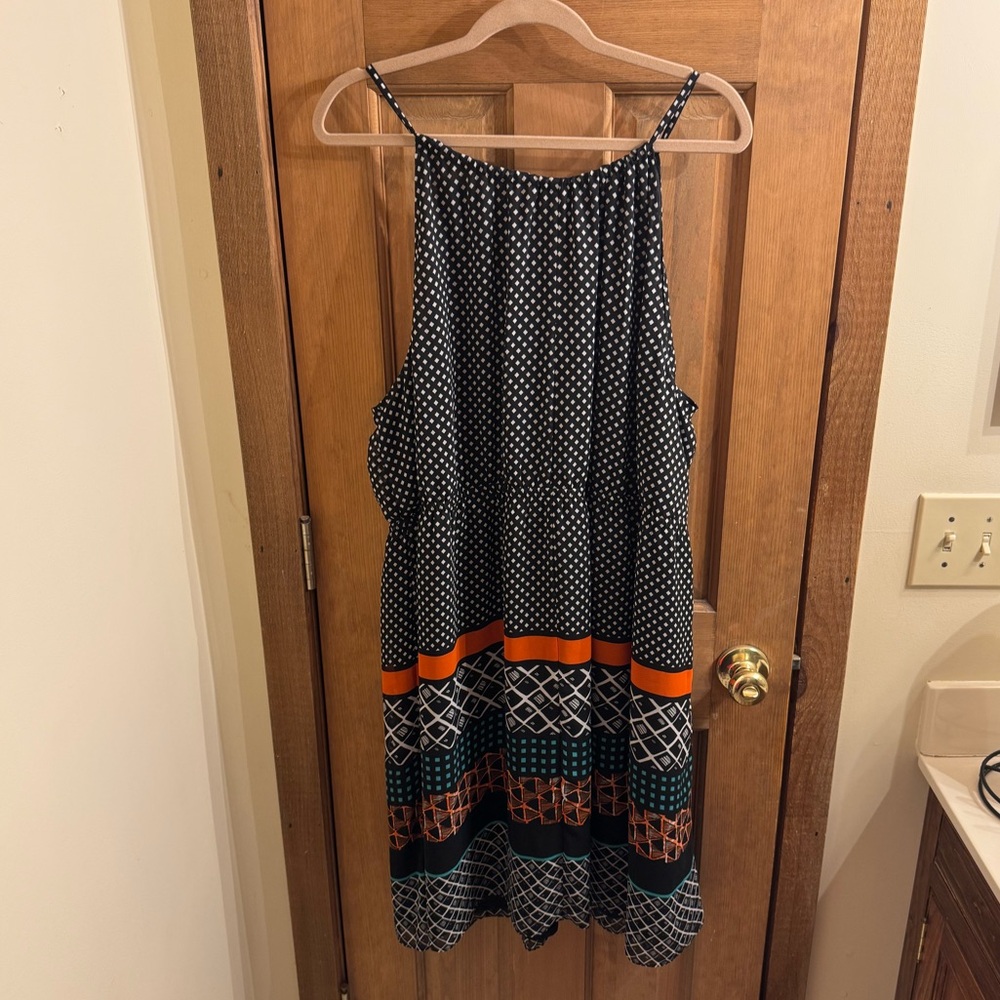 Lane Bryant Elastic Waist Knee-Length Halter Dress - Size 26/28